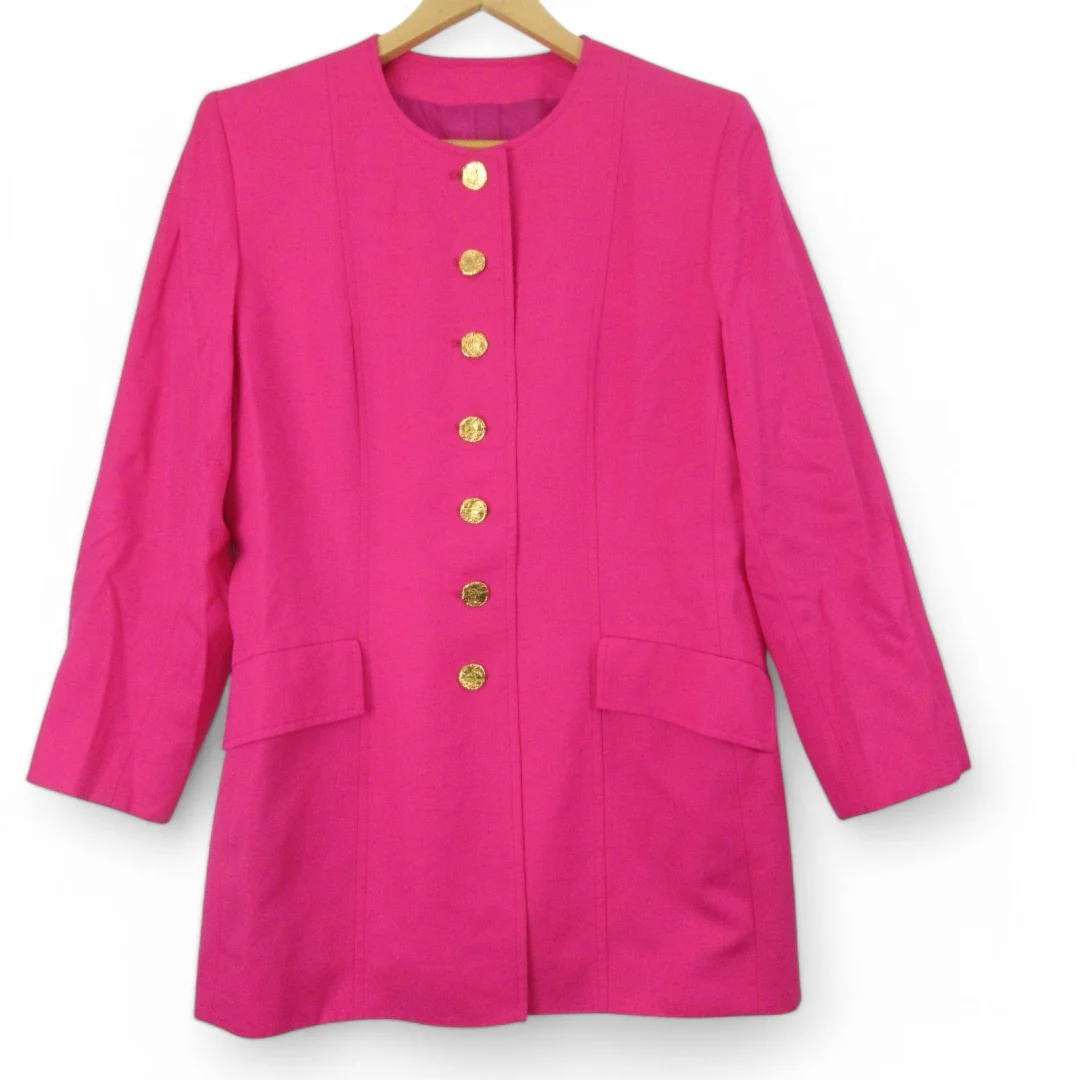 Yves Saint Laurent Vintage Mother Of Bride Outfit UK 14 Pink | Pre-loved - Image 3