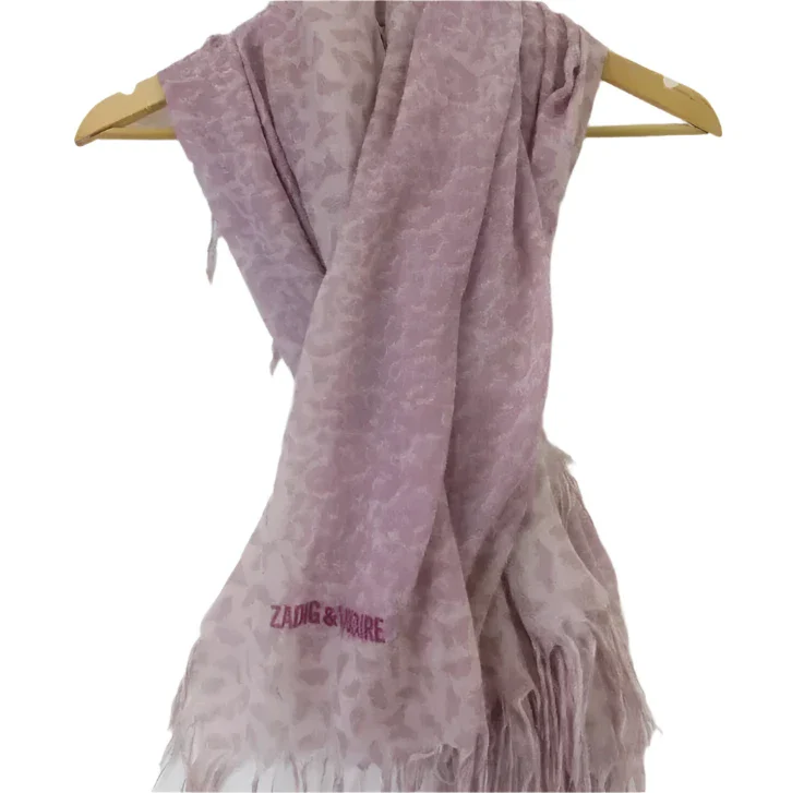 Zadig & Voltaire 45"x45" Pink Scarf Shawl Womenswear | Preloved - Image 2