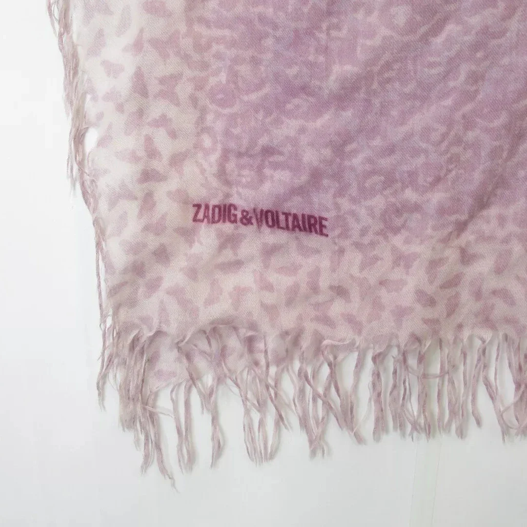 Zadig & Voltaire 45"x45" Pink Scarf Shawl Womenswear | Preloved - Image 3